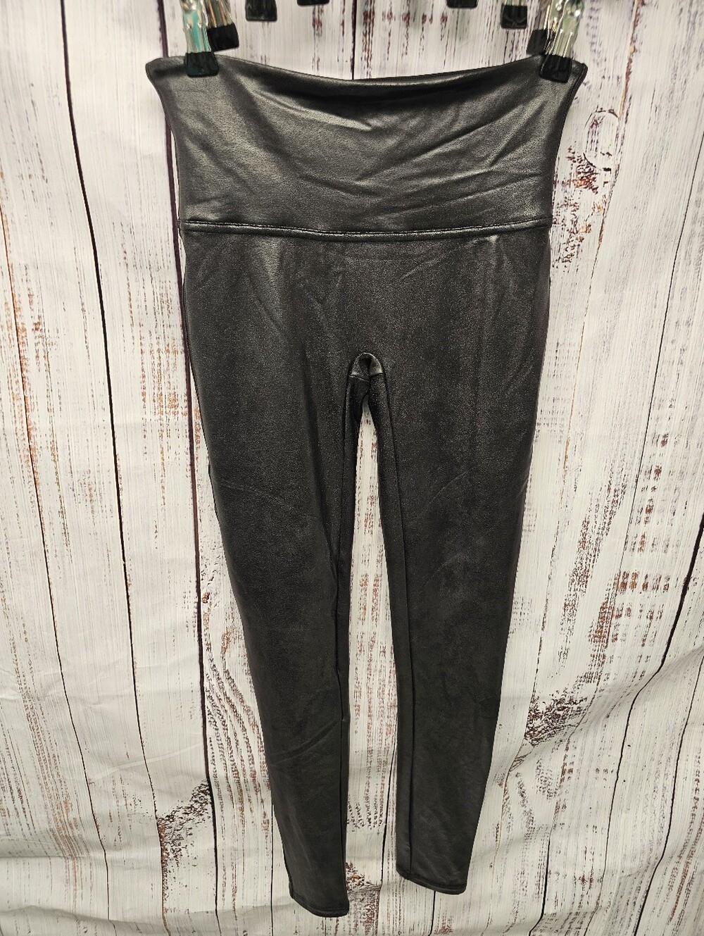 Spanx Faux Leather Leggings Black Women's Size Medium M